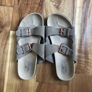American Eagle AEO double buckle sandal